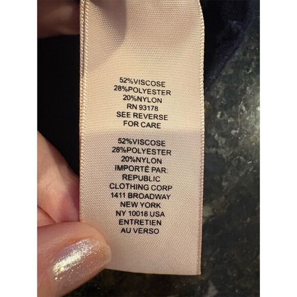 Philosophy Women's 2XL Navy & Cream Striped Dolman Sleeve Sweater - Picture 8 of 9